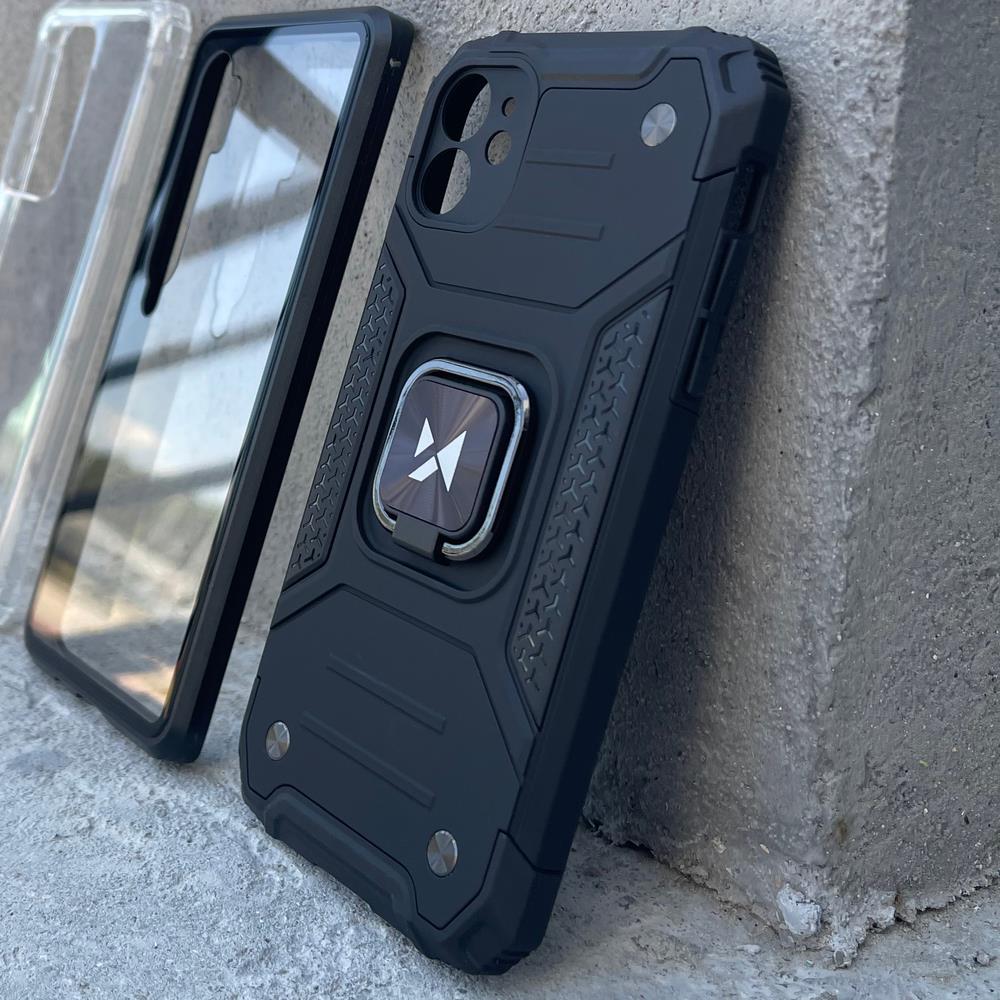 WOZINSKY RING ARMOR ETUI IPHONE 14 PRO MAX PANCERNY POKROWIEC UCHWYT MAGNETYCZNY RING NIEBIESKIE
