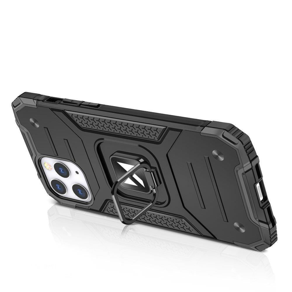 WOZINSKY RING ARMOR ETUI IPHONE 14 PRO PANCERNY POKROWIEC UCHWYT MAGNETYCZNY RING SREBRNE