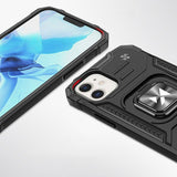 WOZINSKY RING ARMOR ETUI IPHONE 14 PANCERNY HYBRYDOWY POKROWIEC + MAGNETYCZNY UCHWYT CZARNY