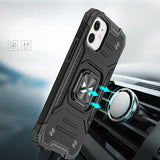 WOZINSKY RING ARMOR ETUI IPHONE 14 PANCERNY HYBRYDOWY POKROWIEC + MAGNETYCZNY UCHWYT CZARNY