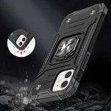WOZINSKY RING ARMOR ETUI IPHONE 14 PLUS PANCERNY HYBRYDOWY POKROWIEC + MAGNETYCZNY UCHWYT CZARNY