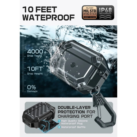 SUPCASE UNICORN BEETLE PRO MAGSAFE IP68 APPLE AIRPODS PRO 3 BLACK