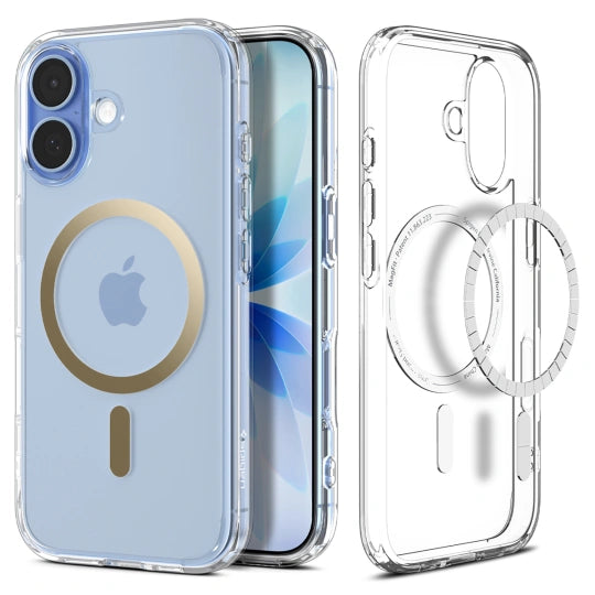 ETUI SPIGEN ULTRA HYBRID MAG MAGSAFE IPHONE 17 CLEAR/GOLD ZŁOTE